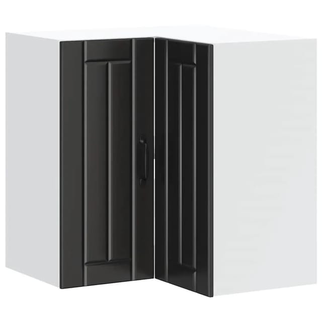vidaXL Küchen-Eckhängeschrank Lucca Schwarz Holzwerkstoff 853858
