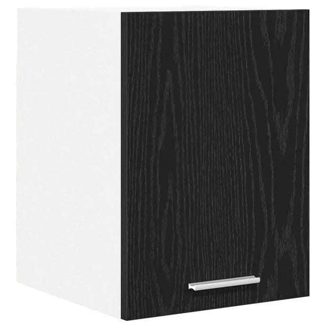 vidaXL Hängeschrank Riga Schwarze Eiche und Weiß 30 x 31 x 40 cm 884116