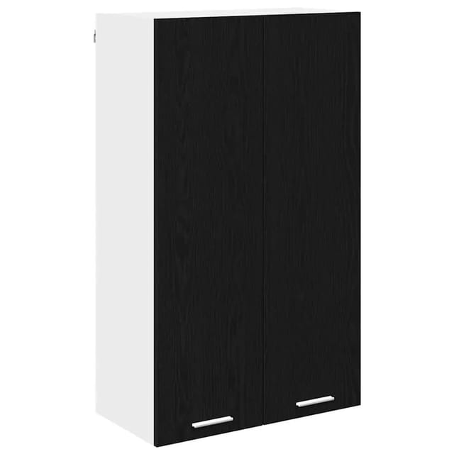vidaXL Hängeschrank mit Tür Riga Schwarz Eichen-Optik 60 x 31 x 100 cm 884355
