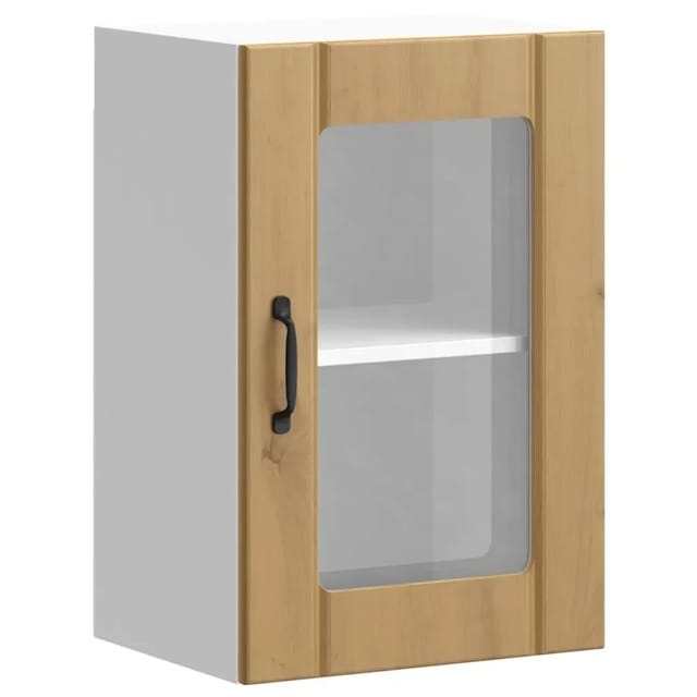 vidaXL Küchen-Hängeschrank mit Glastür Lucca Artisan-Eiche 853776