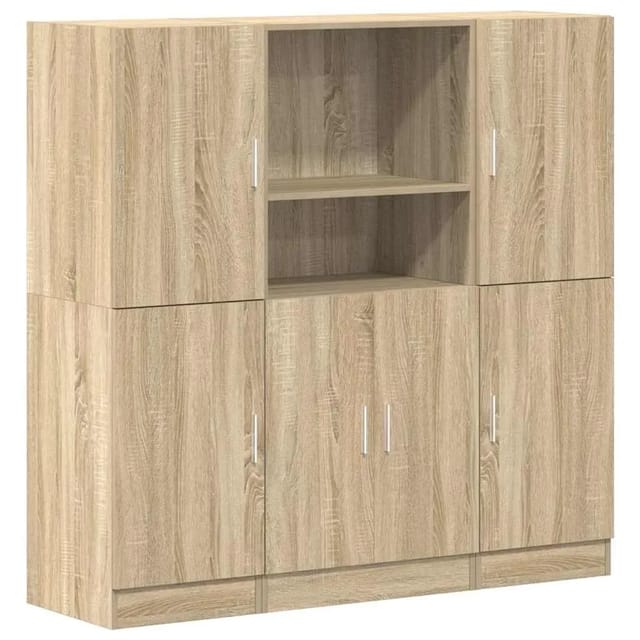 vidaXL 3-Tlg Küchenschrank-Set Sonoma-Eiche Holzwerkstoff 3324153