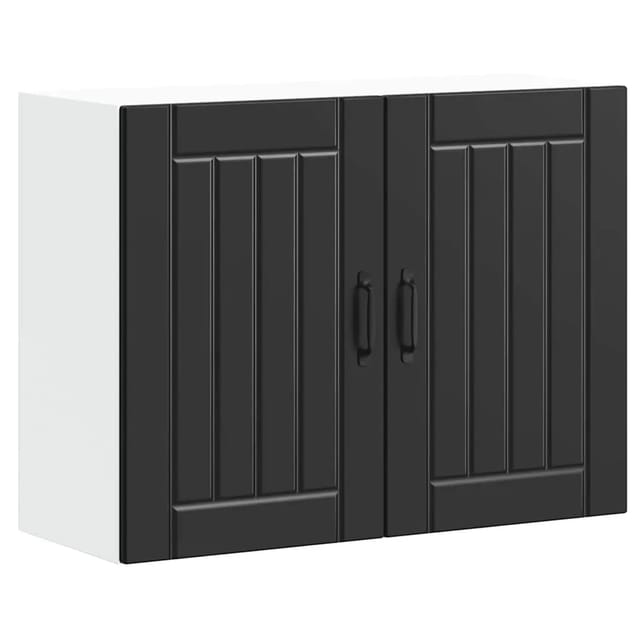 vidaXL Küchen-Hängeschrank Lucca Schwarz Holzwerkstoff 853828