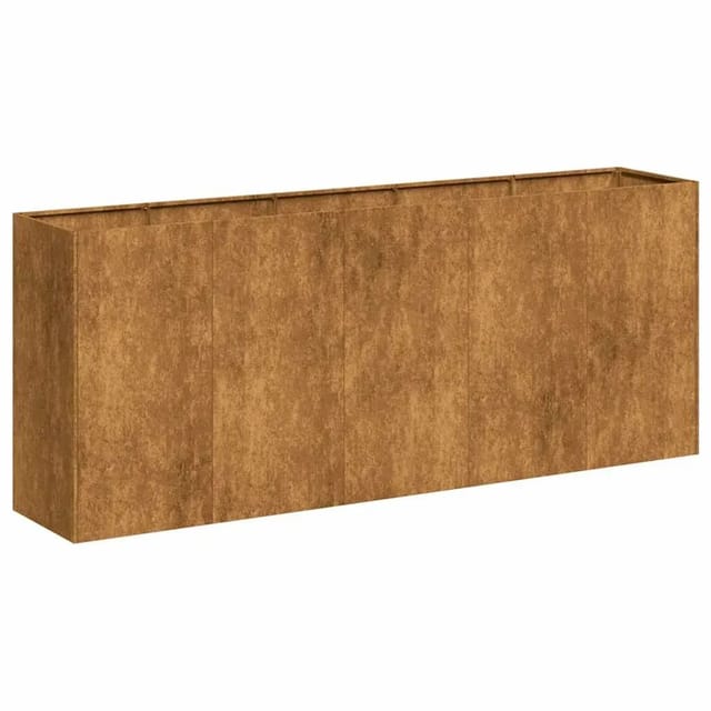 vidaXL Pflanzkübel Rostig 200x40x80 cm Wetterfester Stahl 860730