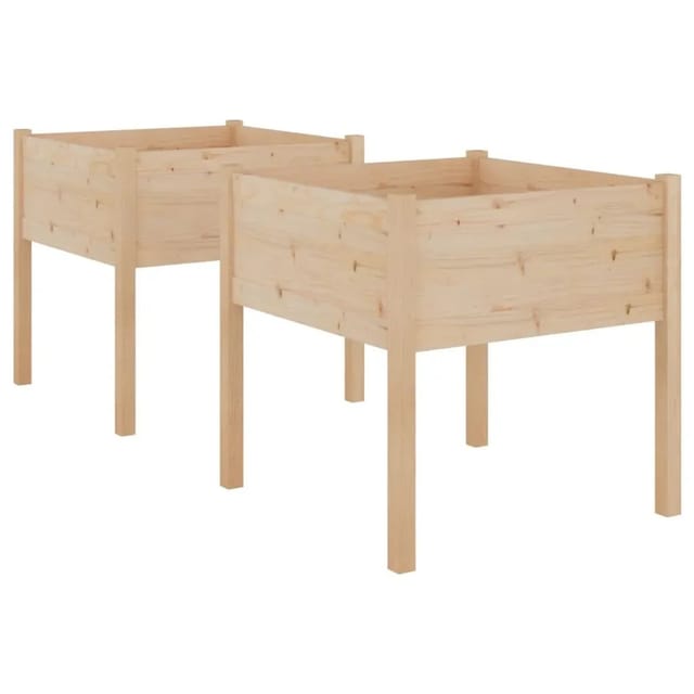 vidaXL Pflanzkübel 2 Stk 70x70x70 cm Massivholz Kiefer 810810