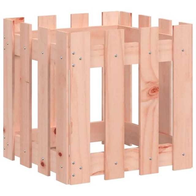 vidaXL Pflanzkübel Lattenzaun-Design 40x40x40 cm Massivholz Douglasie 832450