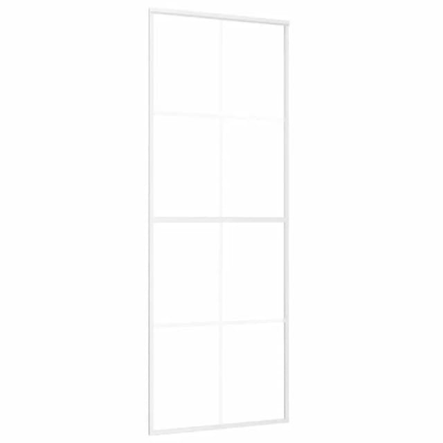 vidaXL Schiebetür ESG-Glas und Aluminium 76x205 cm Schwarz 151668