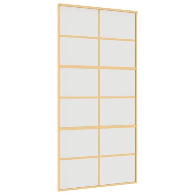 vidaXL Schiebetür Golden 102,5x205 cm Matt ESG-Glas und Aluminium 155171