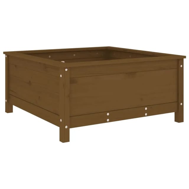 vidaXL Pflanzkübel Honigbraun 82,5x82,5x39 cm Massivholz Kiefer 825299
