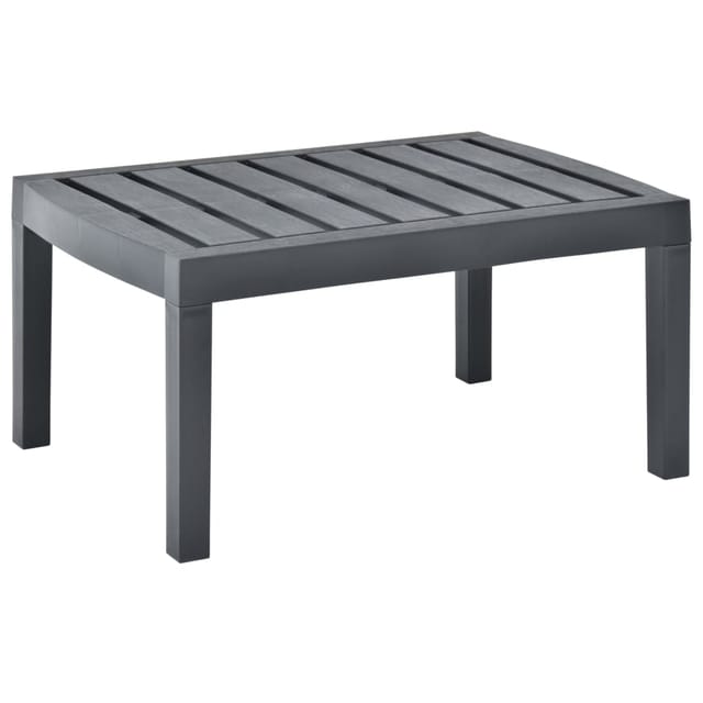 vidaXL Gartentisch Anthrazit 78x55x38 cm Kunststoff 48815