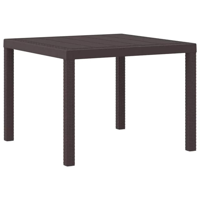 vidaXL Gartentisch Braun 100 x 100 x 73 cm Poly-Rattan 871681