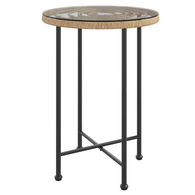 vidaXL Esstisch Ø55 cm Hartglas und Stahl 319434