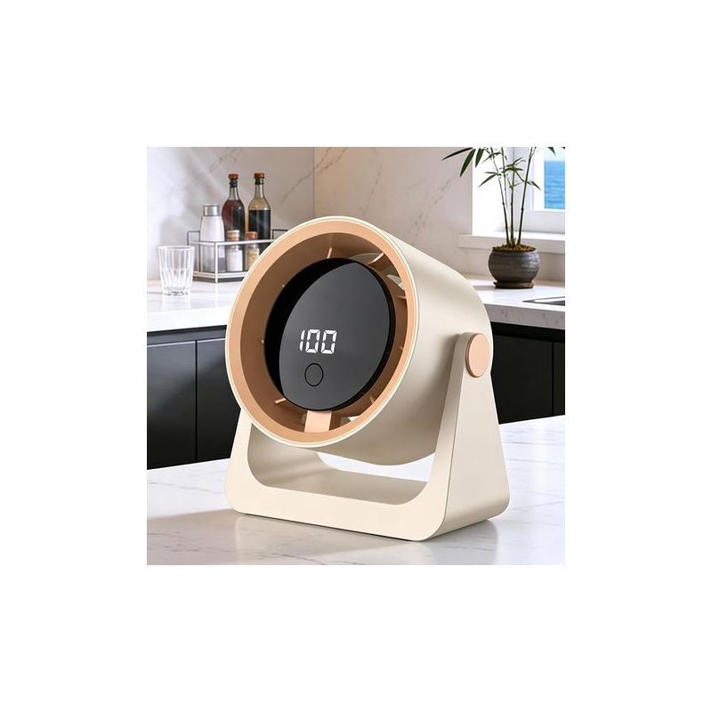 Mini-ventilator Mit 100 Geschwindigkeitsstufen – Präzise Luftstromregulierung – Digitales Led-display – Leiser Betrieb – Vielseitige Klemme (schreibtisch, Bett, Regal) – Usb-aufladbar – Für Arbeit, St