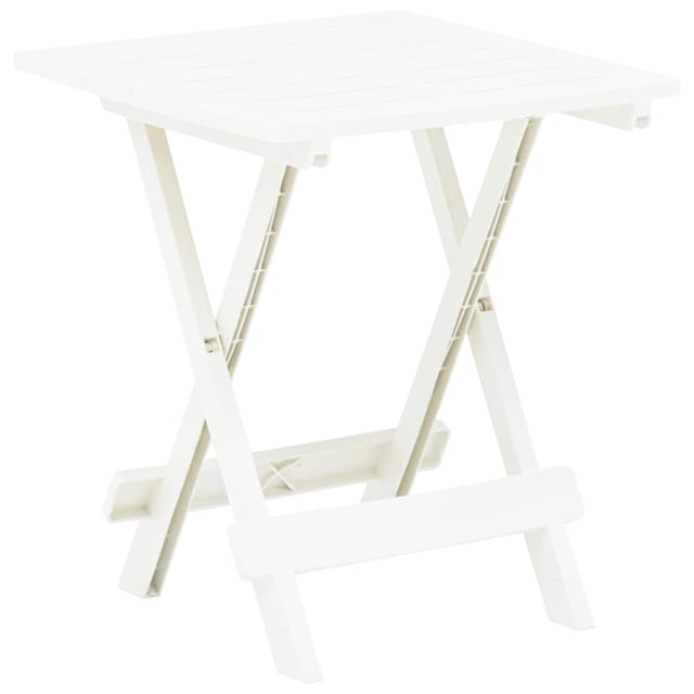 vidaXL Gartentisch Klappbar Weiß 45x43x50 cm Kunststoff 48808