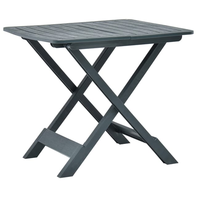 vidaXL Gartentisch Klappbar Grün 79x72x70 cm Kunststoff 48791