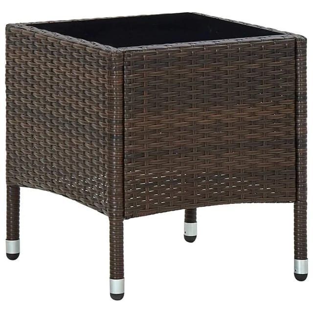 vidaXL Gartentisch Braun 40x40x45 cm Poly Rattan 45900