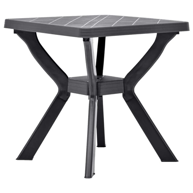 vidaXL Bistrotisch Anthrazit 70x70x72 cm Kunststoff 48801