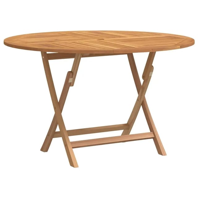 vidaXL Gartentisch Klappbar Ø 110x75 cm Massivholz Teak 362618