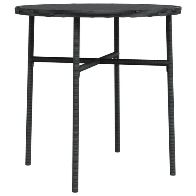 vidaXL Beistelltisch Schwarz 45 cm Poly Rattan 317174