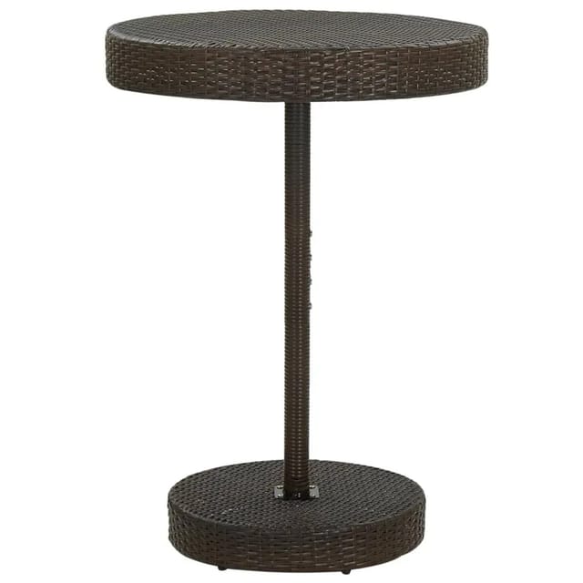 vidaXL Gartentisch Braun 75,5x106 cm Poly Rattan 45858