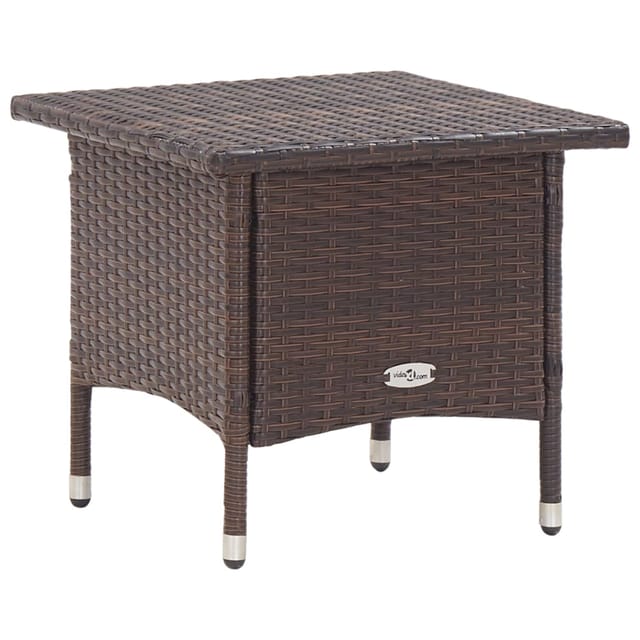 vidaXL Beistelltisch Braun 50x50x47 cm Poly Rattan 46251