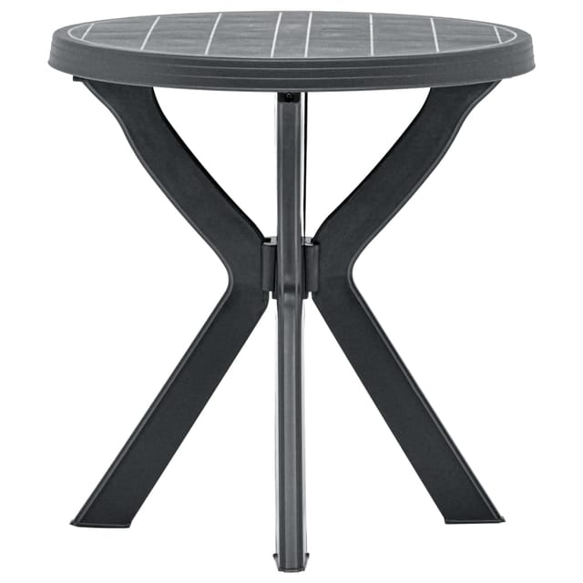 vidaXL Bistrotisch Anthrazit Ø70 cm Kunststoff 48798