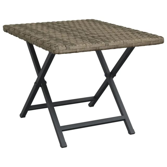 vidaXL Klapptisch Grau 45x35x32 cm Poly Rattan 362252