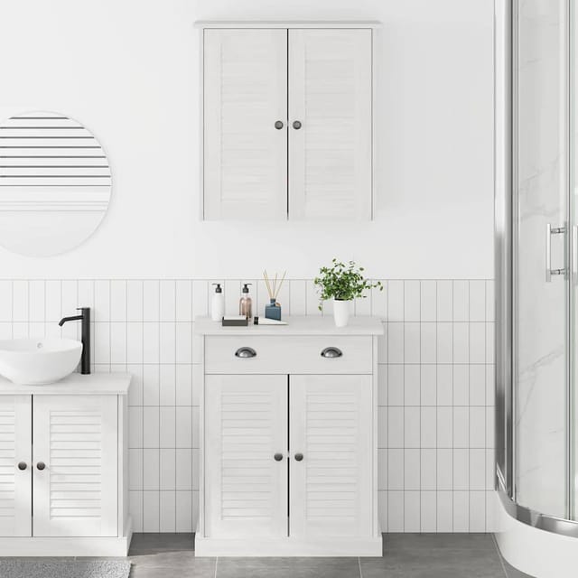 vidaXL Badezimmermöbel Set mit Tür VIGO 2-Tlg Braun 67,5 x 34 x 80 cm 3328542