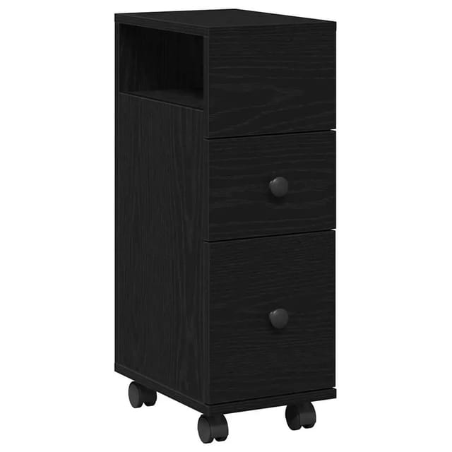 vidaXL Badezimmermöbel-Set Schwarz Eichen-Optik 33 x 23 x 65 cm 869062