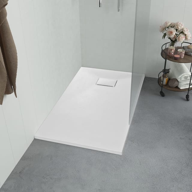vidaXL Duschwanne SMC Weiß 90x70 cm 144768