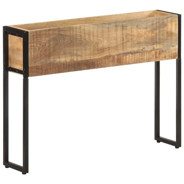 vidaXL Pflanzkübel 90x20x68 cm Raues Mangoholz 321938