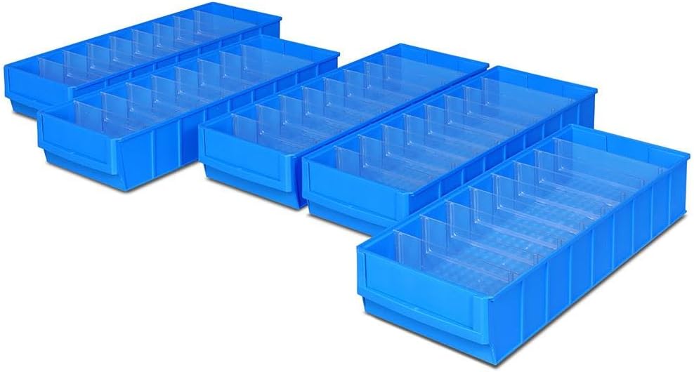 Brb Regalkästen-set 5-teilig, Blau, Lxbxh 500x183x81mm Inkl. 40 Querteiler