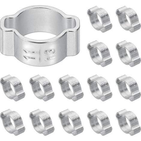 Konvolut Von 22 Doppelohr-schlauchschellen, 11–13 Mm, Edelstahl 304, Crimpringe, Schlauchschellen Für Kraftstoffleitungen