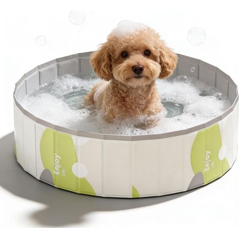 Ccykxa Hundepool: 80 X 20 Cm Faltbarer Pool, Hundebadewanne, Outdoor-haustierpool Für Katzen (grün)