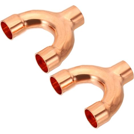 Ccykxa 5/8 Zoll Innendurchmesser Kupferfitting, 2 Stück 3-wege-y-fitting Zum Löten Von Rohrverbindungen Für Klimaanlagen Und Sanitärinstallationen