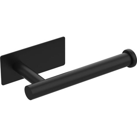 Ccykxa Toilettenpapierhalter, Wandmontage, Aus Edelstahl 304, Selbstklebend, Ohne Bohren, Schwarz