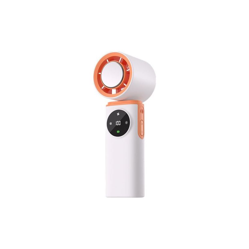 Tragbarer Kühlventilator, Wiederaufladbarer Taschenventilator Mit 3600 Mah Akku Und Eiskühlung, Weiß