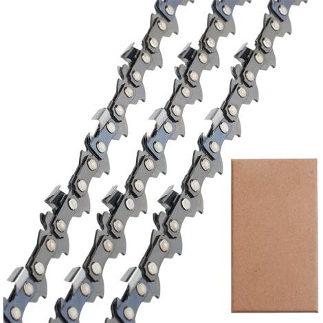 Aougo – 3er-set Kettensägenketten, 35 Cm – 3/8" Lp Teilung – 1,1 Mm Treibgliedstärke – 50 Glieder – Für Saubere Schnitte In Hartholz