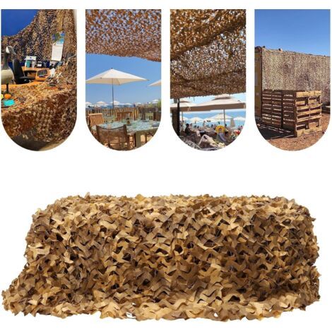 Aougo – Sonnensegel In Tarnfarben, 1,5 X 3 M – Leichtes Und Schnelltrocknendes 150d-polyestergewebe – Wetter- Und Uv-beständig – Für Camping Und Outdoor-aktivitäten