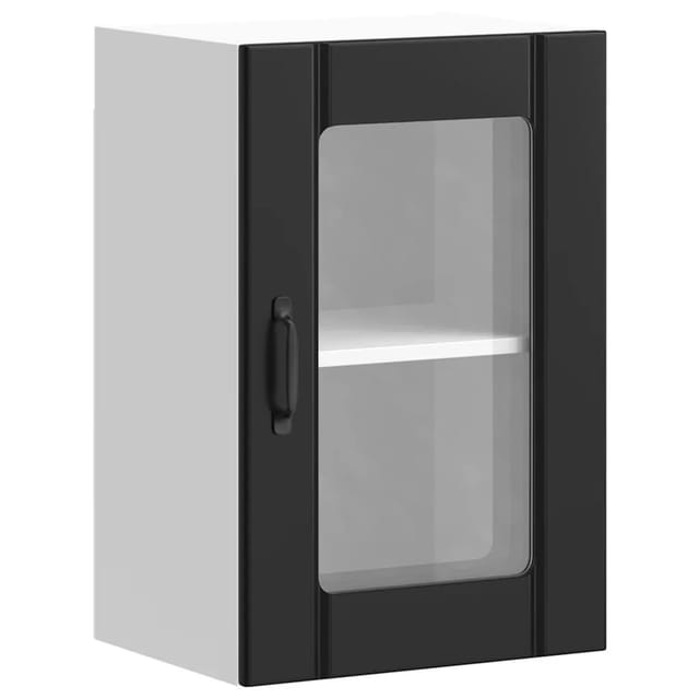 vidaXL Küchen-Hängeschrank mit Glastür Lucca Schwarz 853768