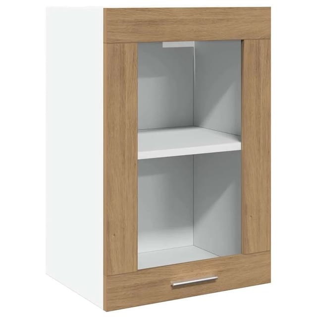 vidaXL Hängeschrank Lyon Glas Artisan-Eiche 40x31x60 cm Holzwerkstoff 856099