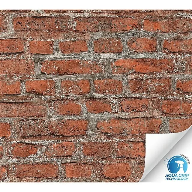AS-Creation Vliestapete Backstein Vorgeleimt 10,05 m x 0,53 m Rot FSC®