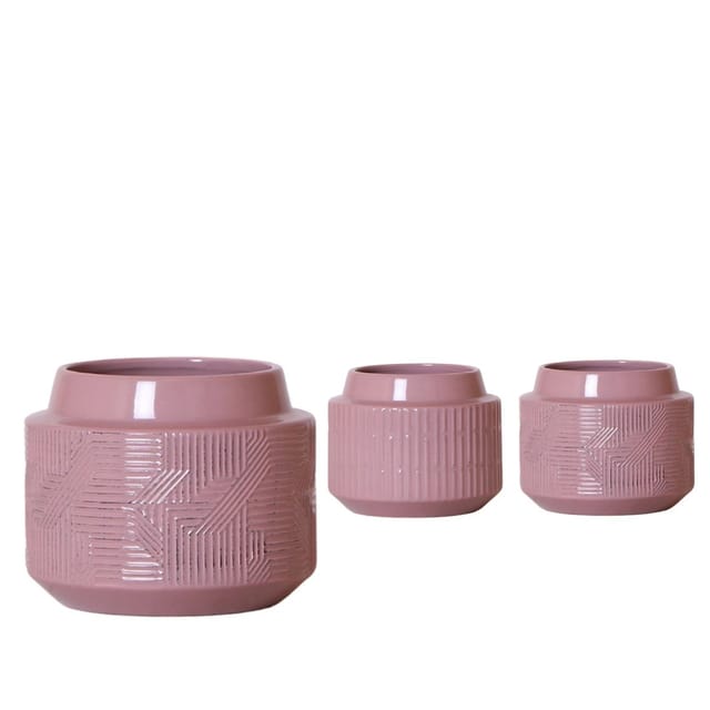 Keramik-Übertopf Maze Purple Auswahl Topf-Ø ca. 9 cm