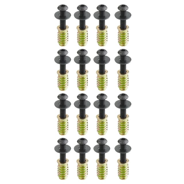 SOTECH 16 Stück Schraubenset M6x25 mit Gewindeeinsatz M6x20