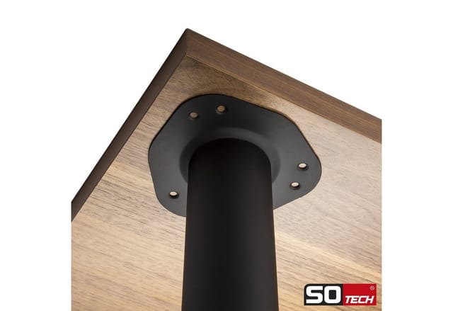 SOTECH 1 Stück Tischbein Höhe 710 mm Ø76 mm Ø80 mm Stahl mit Schwarzer Oberfläche