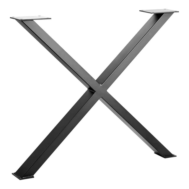SOTECH Tischgestell X-Form Stahl Schwarz Matt Profil 80 x 40 mm Höhe 710 mm Tiefe 820 mm