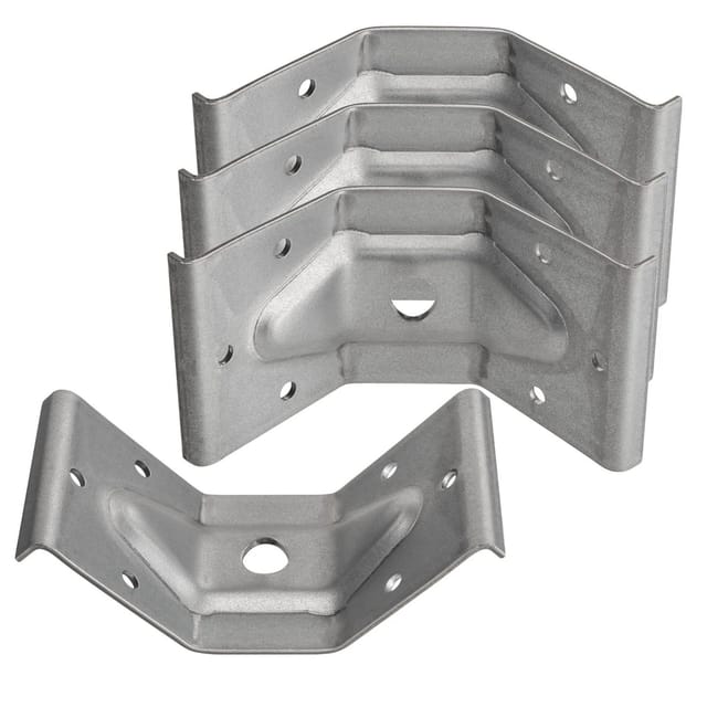 SOTECH 4 Stück Winkelbeschläge 60 x 100 mm für Tisch- Bank- und Stuhlkonstruktionen