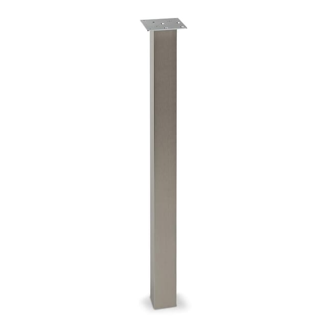 SOTECH Tischbein Eckig 70 x 70 mm Höhe 892 mm Edelstahloptik Ohne Steckdosen
