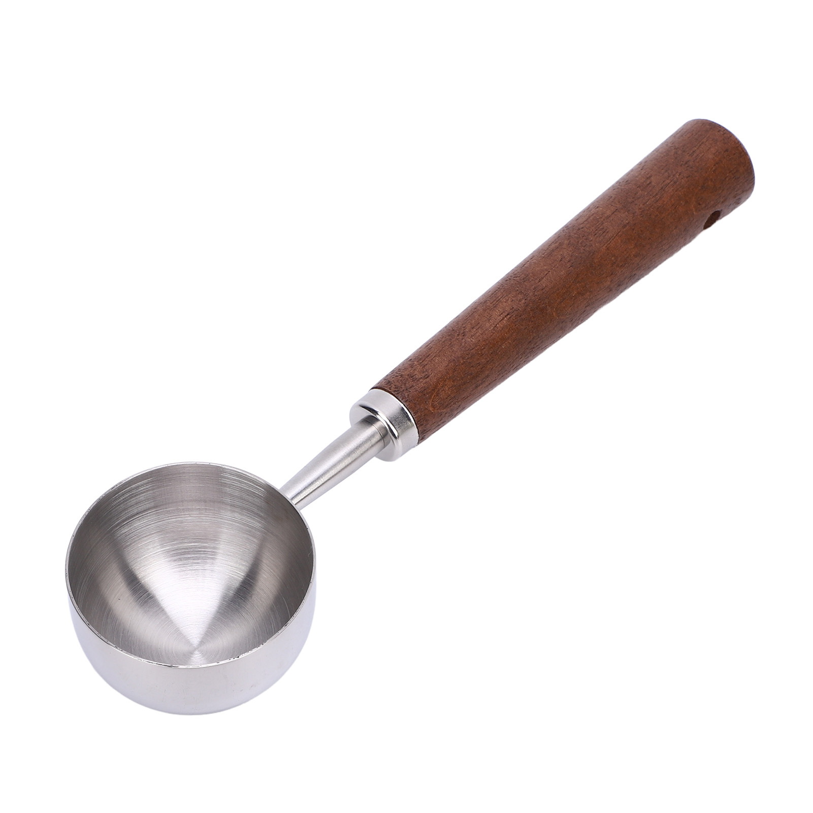 Kaffeemesslöffel Aus Edelstahl 304 Mit Langem Holzgriff, Multifunktional, Für Haushalt Und Küche, Große Größe, Silberfarben.
