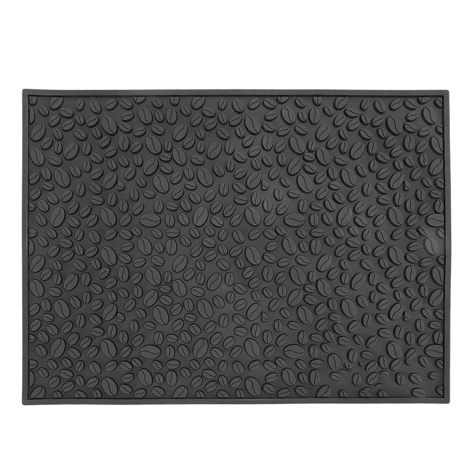 Rutschfeste Unterlage Für Tassen, Verziert Mit Einem Kaffeebohnenmuster, Für Büro, Bar Oder Theke, Aus Pvc, Zur Wasserableitung Und -filtration, Schwarze Farbe.