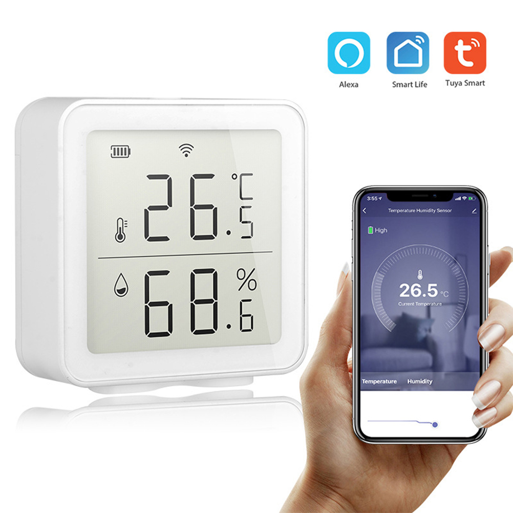 Intelligenter Wlan-feuchtigkeitssensor, Hygrometer, Innen- Und Außenthermometer, Digitales Lcd-display, Temperaturmonitor.